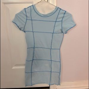 Papaya Blue Tight Mini Dress